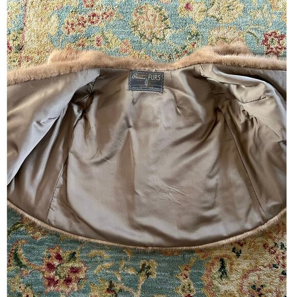 Vintage Mink Fur Cropped Shoulder Stole Wrap - Picture 11 of 16